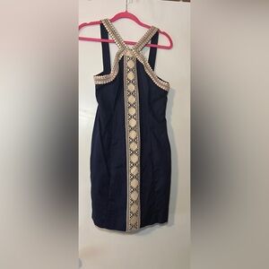 Lilly Pulitzer Navy Vena Stretch Shift Size 10 EUC